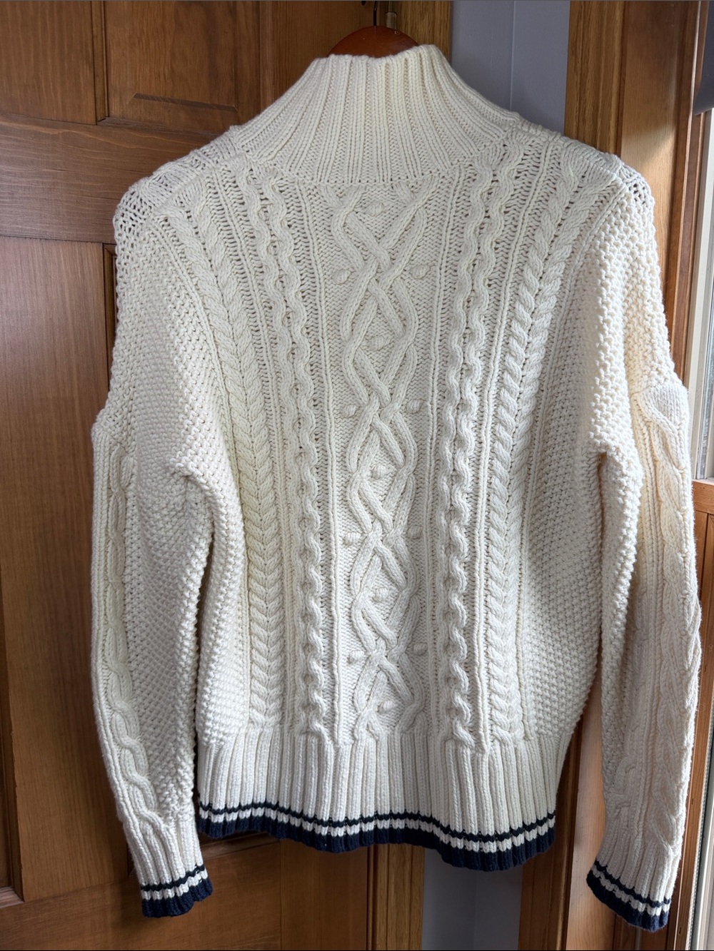 Vineyard Vines Tipped Island Fisherman Mock Neck Sweater Women’s Small - Picture 7 of 9